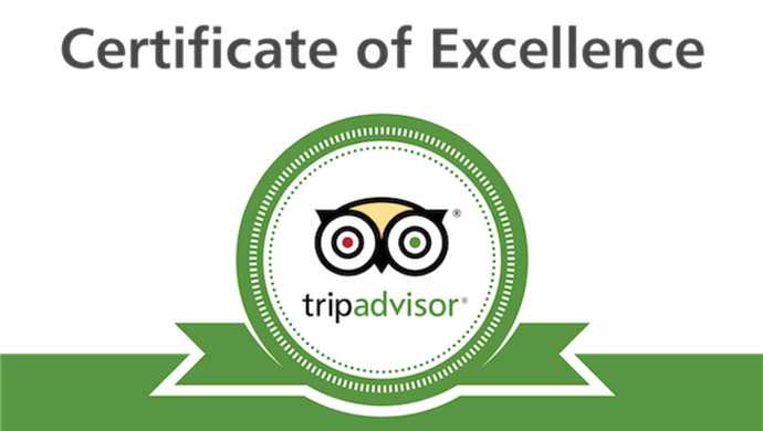 Certificate of Excellence Tripadvisor