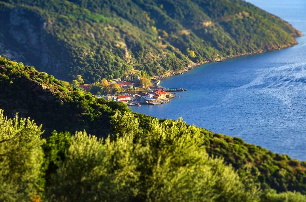 Dafni port of mount athos