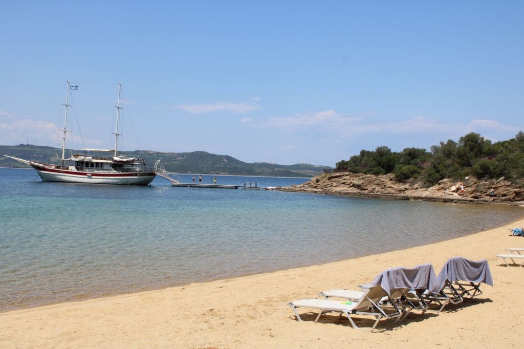 traditional wooden boat halkidiki